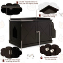 Large Wooden Cat Litter Box Enclosure with the Storage Rack by LJGDeals