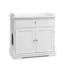 Wooden Cat Litter Box Enclosure with Drawer Side Table Furniture by LJGDeals