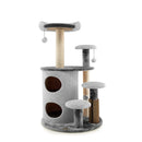 40 Inch Cat Tree Tower Multi-Level Activity Tree with 2-Tier Cat-Hole Condo-Gray by LJGDeals