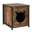 Cat Litter Box Enclosure with Door and Ventilated Hole-Brown by LJGDeals