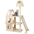 Multi-Level Cat Tree with Sisal Scratching Post-Beige by LJGDeals