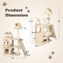 Multi-Level Cat Tree with Sisal Scratching Post-Beige by LJGDeals