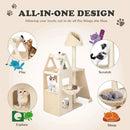 Multi-Level Cat Tree with Sisal Scratching Post-Beige by LJGDeals