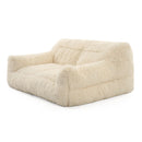 2-Seat Faux Fur Bean Bag Sofa