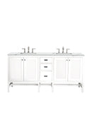 James Martin Addison 72" Double Bathroom Vanity, Glossy White