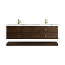 James Martin Allamari 72" Floating Double Bathroom Vanity, Sable