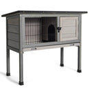 Small Elevated Rabbit Hutch with Hinged Asphalt Roof and Removable Tray by LJGDeals
