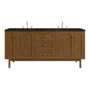 James Martin Laurent 72" Dual Mount Double Bathroom Vanity, Honey Oak