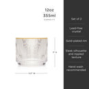 Meridian Crystal Lowball Tumblers Set of 2 by Viski
