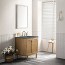 James Martin Laurent 30" Dual Mount Single Bathroom Vanity, Light Natural Oak