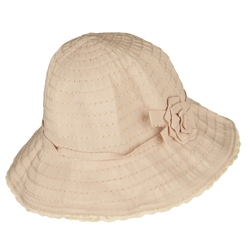 Girl's Crushable Fringed Bucket Hat