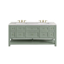 James Martin Breckenridge 72" Double Bathroom Vanity, Smokey Celadon