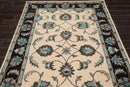 5' x 8' Handmade 100% Wool Traditional Oriental Area Rug Ivory