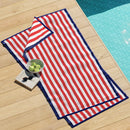Oversized Striped Border Cabana Beach Towel - Santa Cruz by Great Bay Home