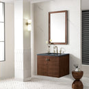 James Martin Amberly 30" Dual Mount Single Bathroom Vanity, Mid-Century Walnut