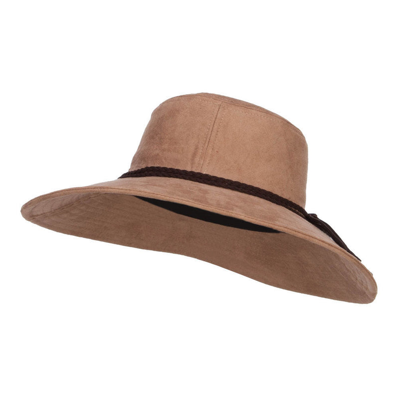 Wide Brim Poly Suede Hat