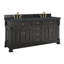James Martin Brookfield 72" Double Bathroom Vanity, Black Onyx