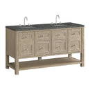 James Martin Breckenridge 60" Double Bathroom Vanity, Whitewashed Oak