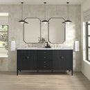 James Martin Myrrin 72" Double Bathroom Vanity, Carbon Oak