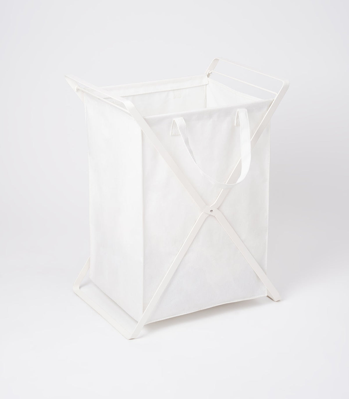 Laundry Hamper with Cotton Liner - Two Sizes - Steel + Cotton, photo 7 of 18