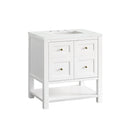 James Martin Breckenridge 30" Single Bathroom Vanity, Bright White