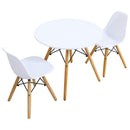 Kid's Modern Dining Table Set with 2 Armless Chairs by LJGDeals