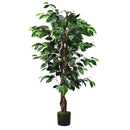 4 Feet In/Outdoor Trunks Artificial Ficus Silk Tree by LJGDeals