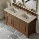 James Martin Brookfield 60" Double Bathroom Vanity, Honey Oak