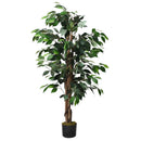 4 Feet In/Outdoor Trunks Artificial Ficus Silk Tree by LJGDeals
