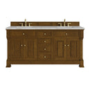 James Martin Brookfield 72" Double Bathroom Vanity, Honey Oak