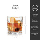 Reserve Milo Crystal Rocks Glasses Set of 4 by Viski