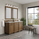 James Martin Bristol 60" Double Bathroom Vanity, Saddle Brown