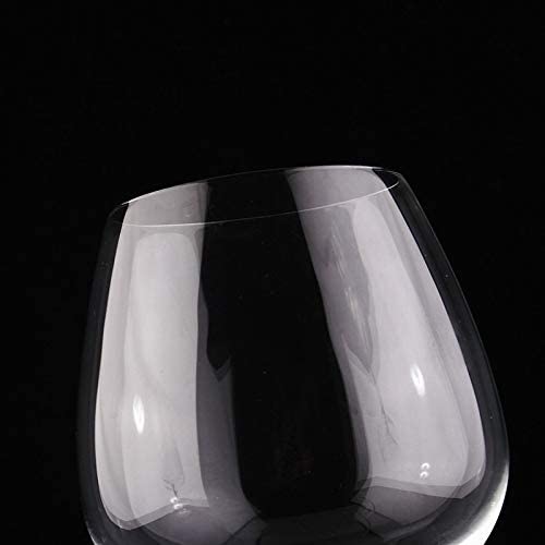 Crystal Wine Glasses Diamond Filled Stem, White and Red Wine, With Laser Cut Diamond Base Large 18 Ounces