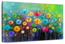 Rainbow Flowers Wall Art