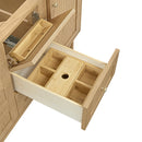 James Martin Laurent 60" Dual Mount Double Bathroom Vanity, Light Natural Oak