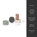 Glacier Rocks Granite Multi-Color Disks Set of 4 by Viski