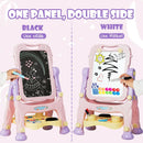 Kids Height Adjustable Double Side Magnetic Art Easel-Purple by LJGDeals