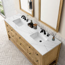 James Martin Breckenridge 72" Double Bathroom Vanity, Light Natural Oak