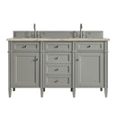 James Martin Brittany 60" Double Bathroom Vanity, Urban Gray