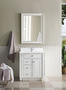 James Martin Bristol 30" Single Bathroom Vanity, Bright White