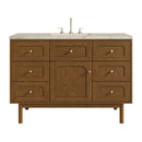 James Martin Laurent 48" Dual Mount Single Bathroom Vanity, Honey Oak