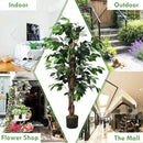 4 Feet In/Outdoor Trunks Artificial Ficus Silk Tree by LJGDeals