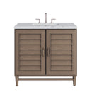 James Martin Portland 36" Single Bathroom Vanity, Whitewashed Walnut