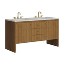 James Martin Hudson 60" Double Bathroom Vanity, Honey Oak
