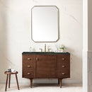 James Martin Amberly 48" Dual Mount Single Bathroom Vanity, Mid-Century Walnut