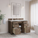 James Martin Bristol 48" Single Bathroom Vanity, Whitewashed Walnut