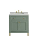 James Martin Chicago 30" Single Bathroom Vanity, Smokey Celadon