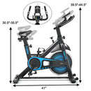 Indoor Silent Belt Drive Adjustable Resistance Cycling Stationary Bike by LJGDeals