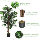 4 Feet In/Outdoor Trunks Artificial Ficus Silk Tree by LJGDeals