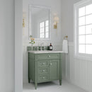James Martin Brittany 30" Single Bathroom Vanity, Smokey Celadon